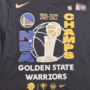 Official Lockeroom The Nike Tee Mens M Golden State Warriors NBA Champs T Shirt
